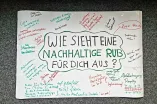 Eine Wortwolke fasst die Antworten zusammen