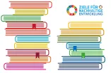 Bücherstapel grafisch bunt
