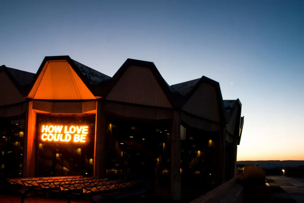 Audimax bei Sonnenaufgang