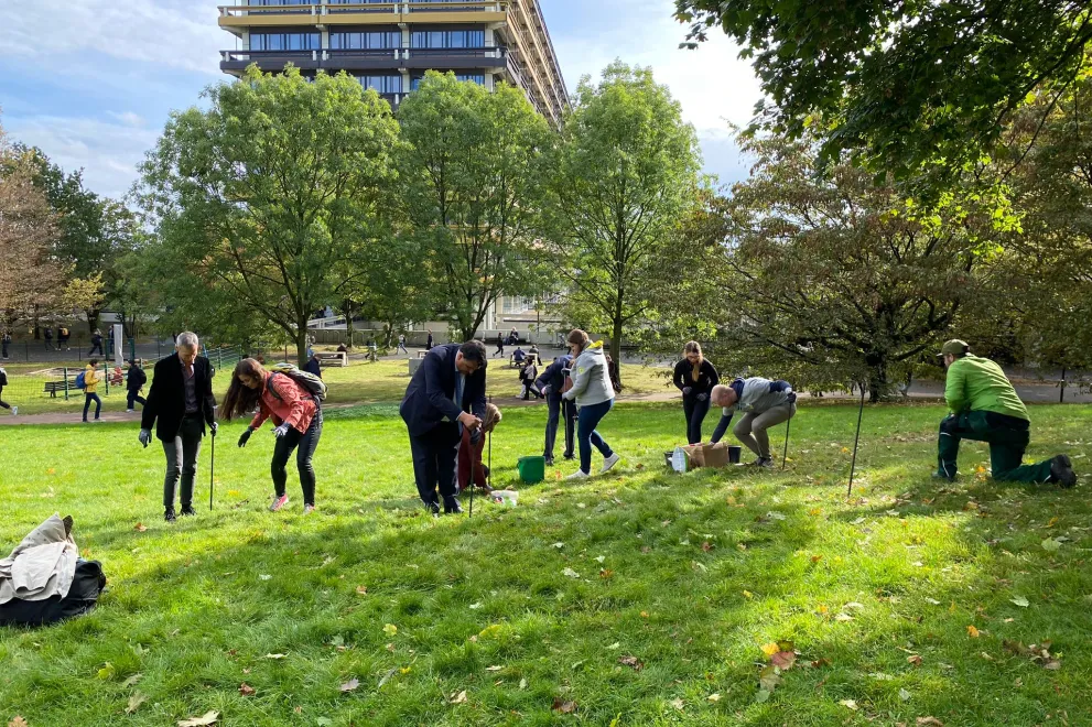 Pflanzaktion in der Nachhaltigkeitswoche 2023