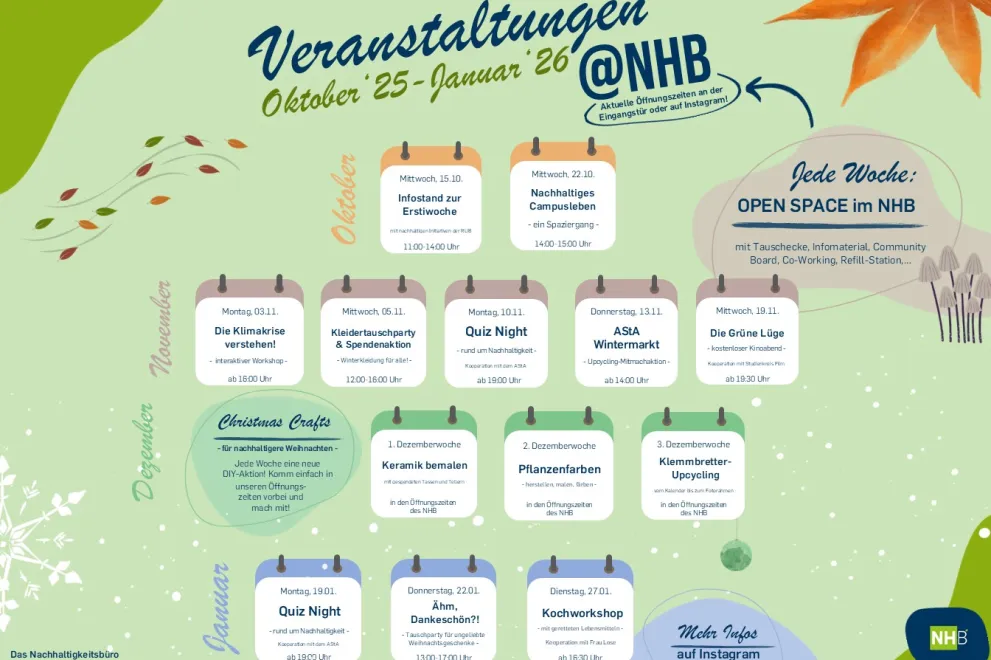 Veranstaltungsprogramm NHB quer Veranstaltungsprogramm NHB quer